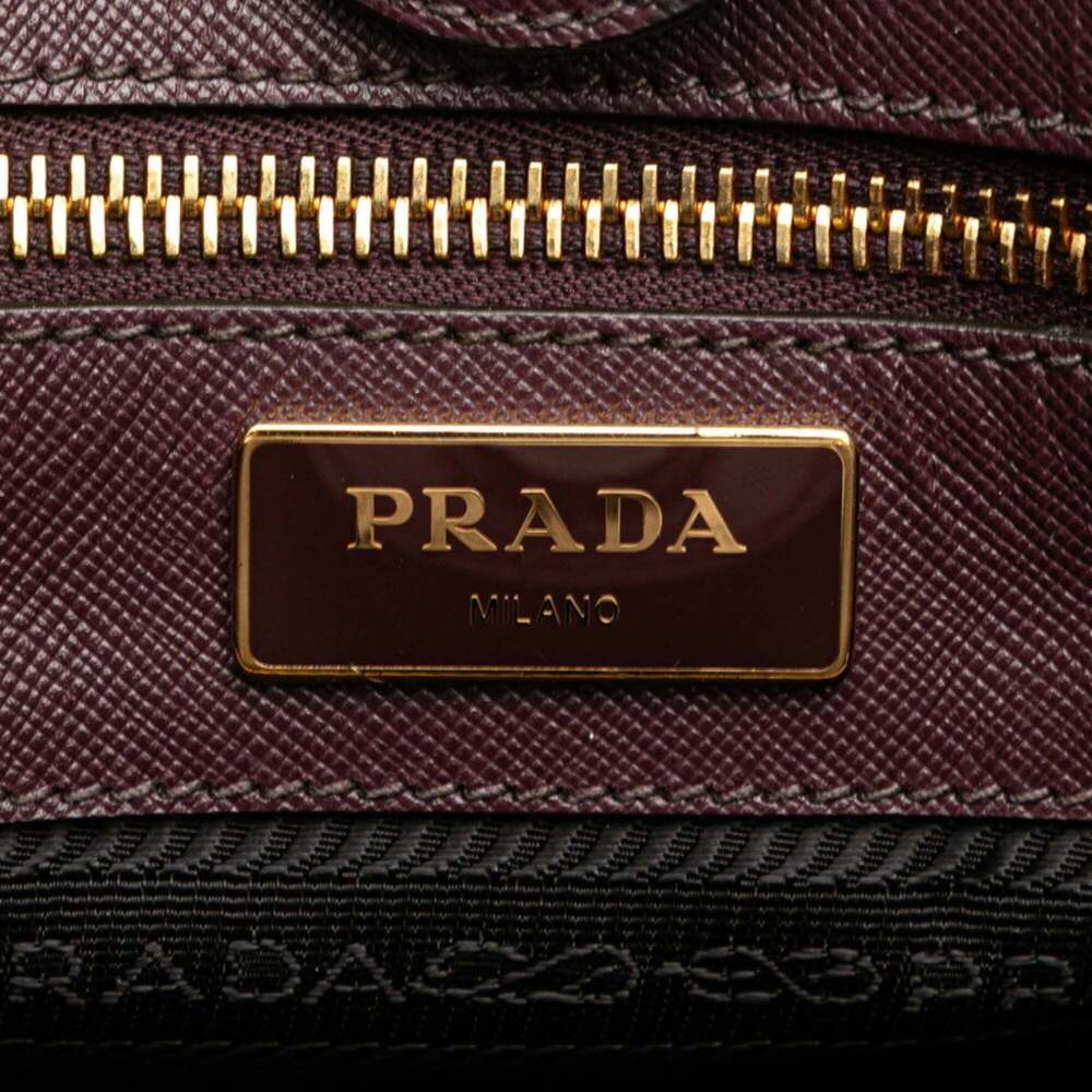 PRADA Purple Leather Shoulder Bag - Picture 7 of 10